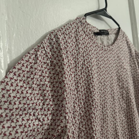 Saks 5th Avenue Cotton Flamingo Elevated Basic Novelty Preppy Made in Italy - Picture 6 of 8